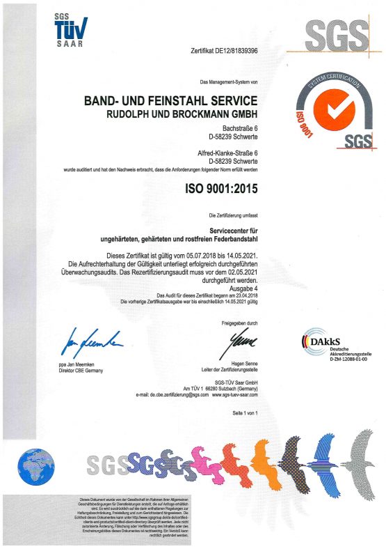 ISO 9001-2015 TÜV Zertifikat ISO 9001-2015 TÜV Zertifikat